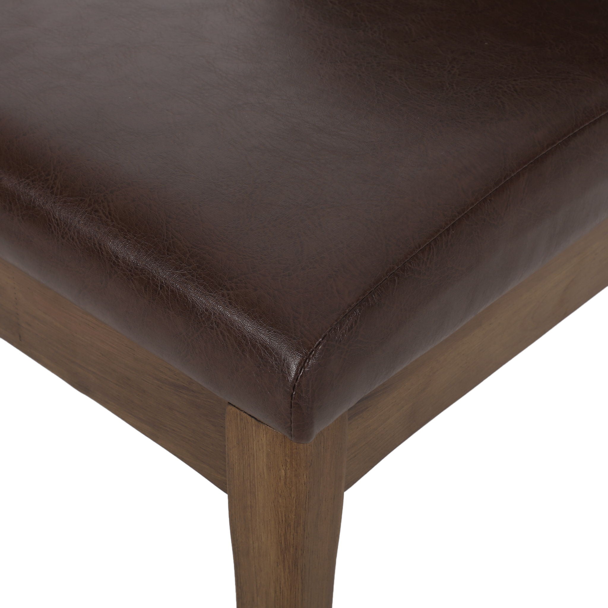 Modern Dining Chair With Upholstery - Dark Brown