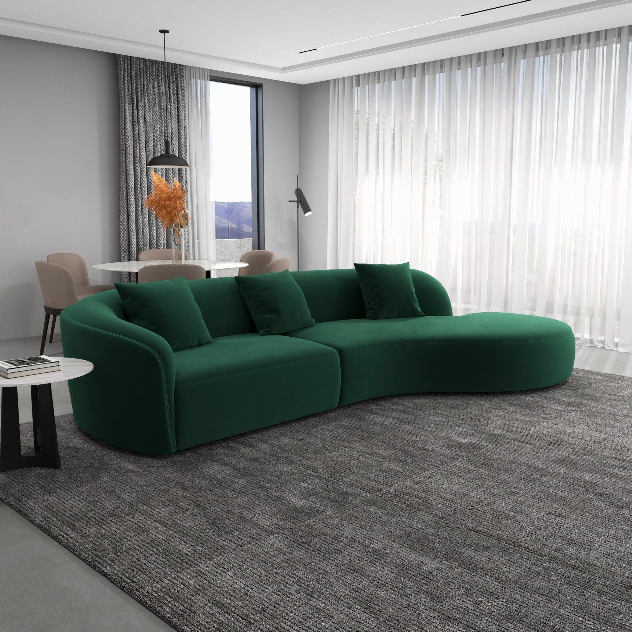 Elijah - Japandi Style Curvy Sectional Sofa