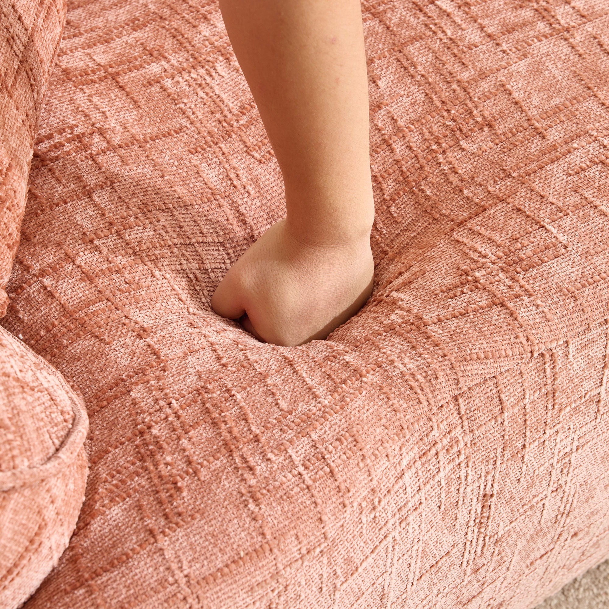 Curved Compressed Sofa, Nordic-Style Design For Living Room