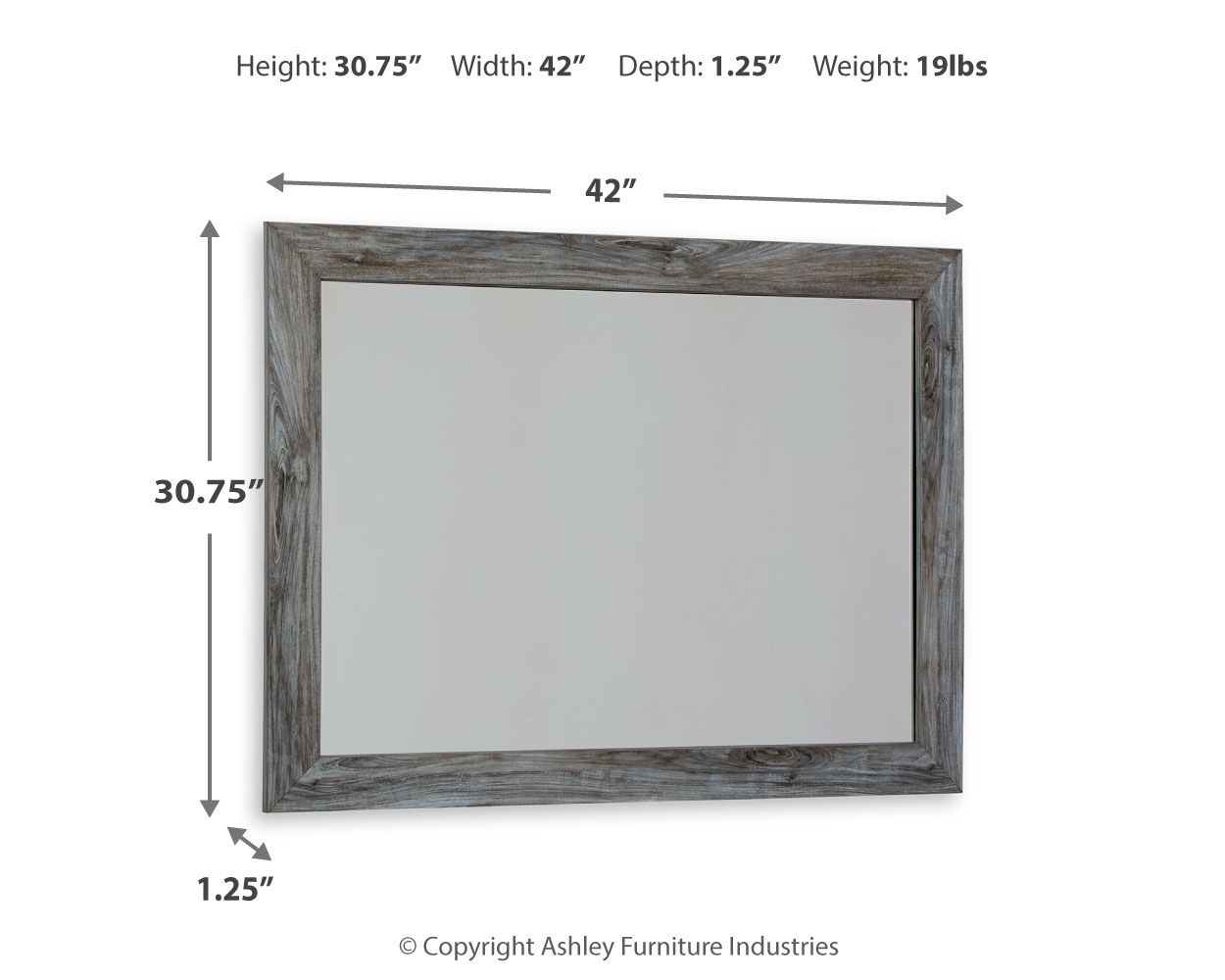 Ashley Furniture Baystorm - Gray - Bedroom Mirror | Meri Furniture