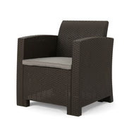 Outdoor Wicker Club Chair With Water Resistance