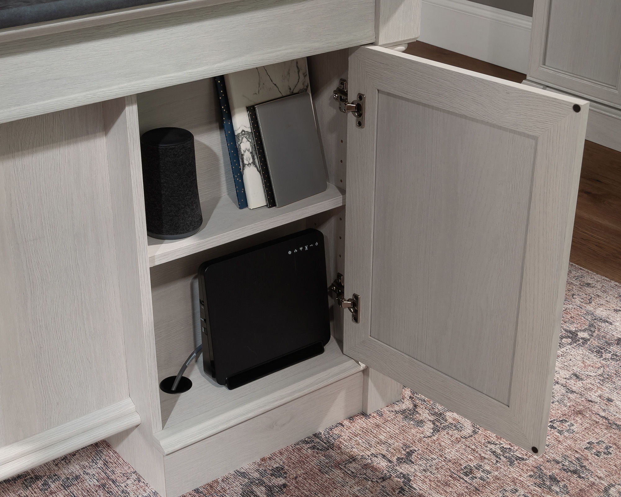 Executive Home Office Desk in Glacier Oak