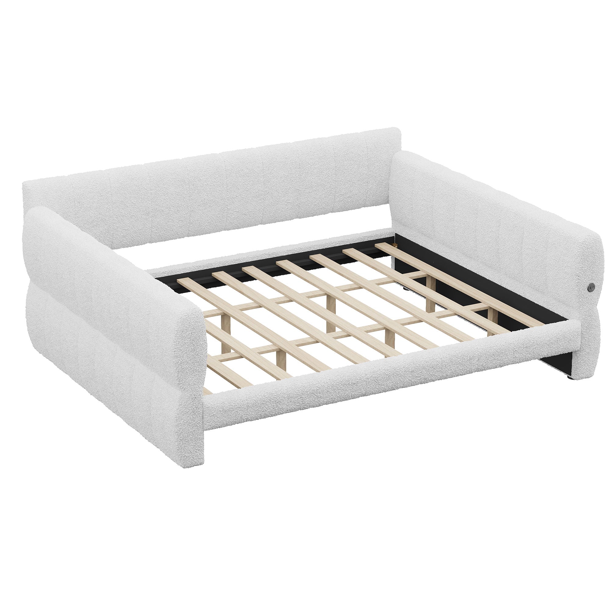 Upholstered Platform Bed With USB Charging
