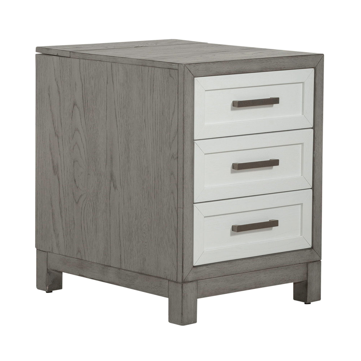 Liberty Furniture Palmetto Heights - 3 Drawer Chair Side Table - White | Meri Furniture