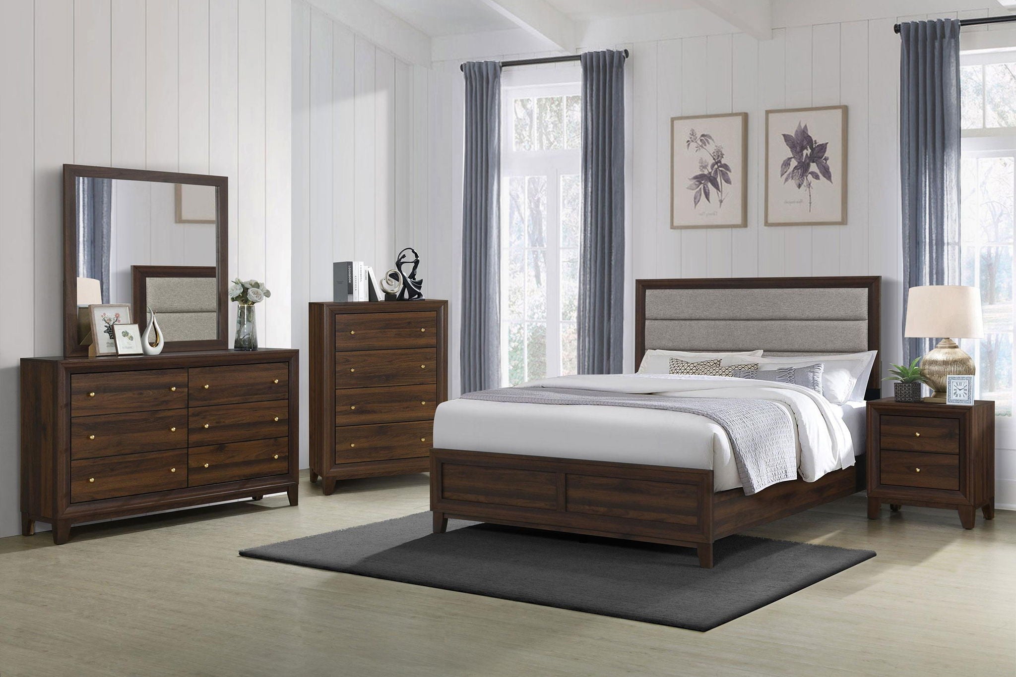 Welsley 4-drawer Chest of Drawers Walnut