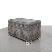 Chesterville - Slatted Side Table With Aluminum Top - Gray