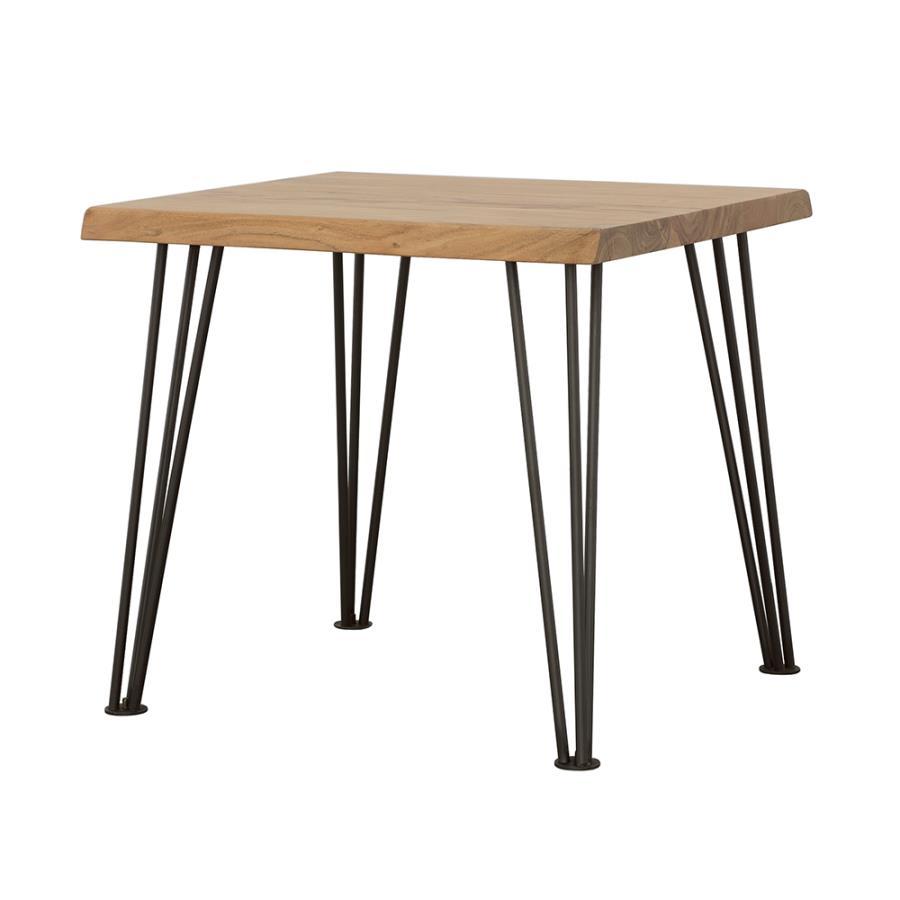 Coaster Fine Furniture Zander - Square Wood Top Coffee Table - Natural Brown | Meri Furniture