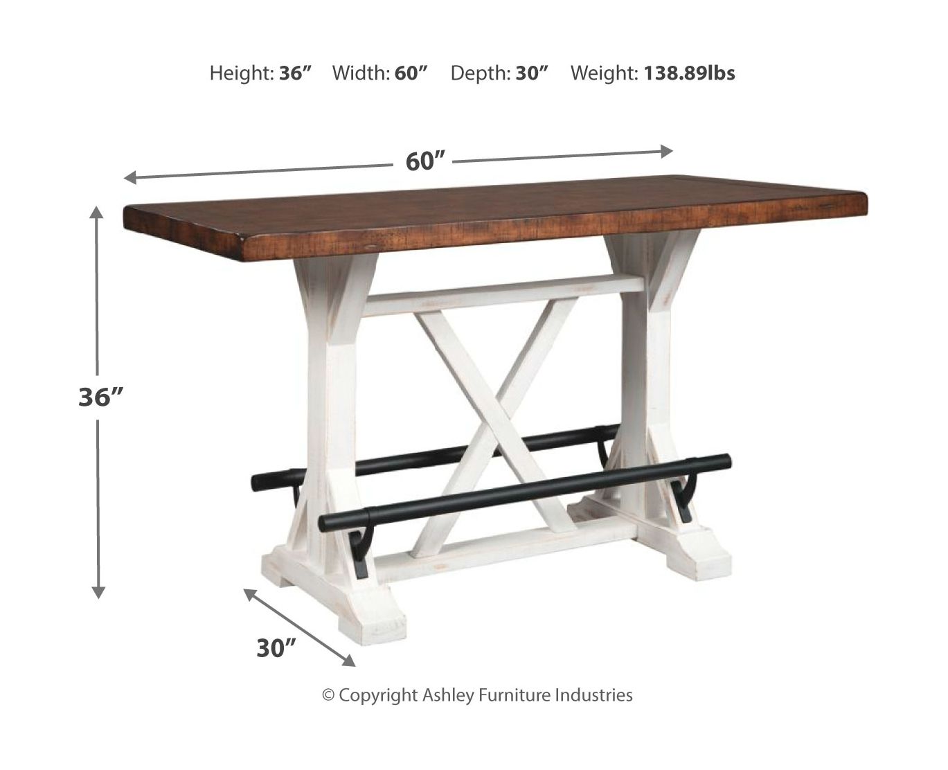 Signature Design by Ashley® Valebeck - Counter Height Table Set | Meri Furniture