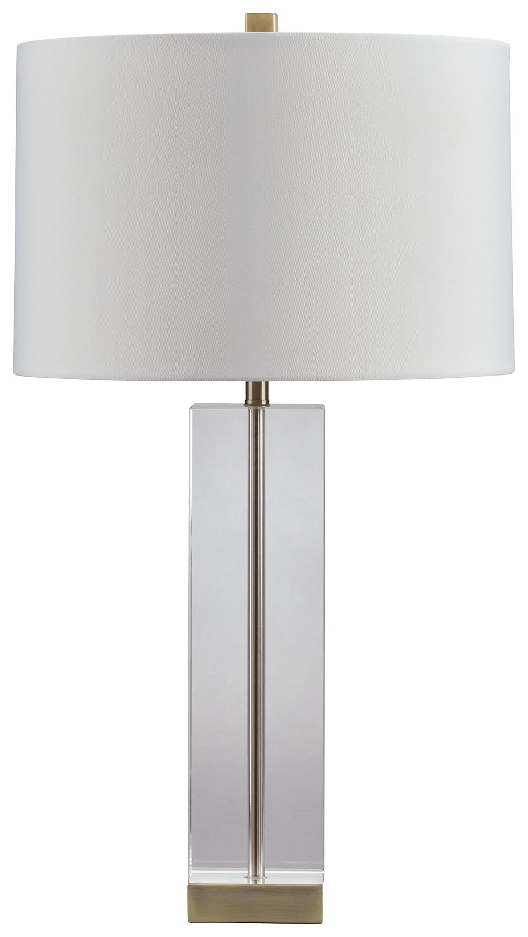 Ashley Furniture Teelsen - Clear / Gold Finish - Crystal Table Lamp | Meri Furniture
