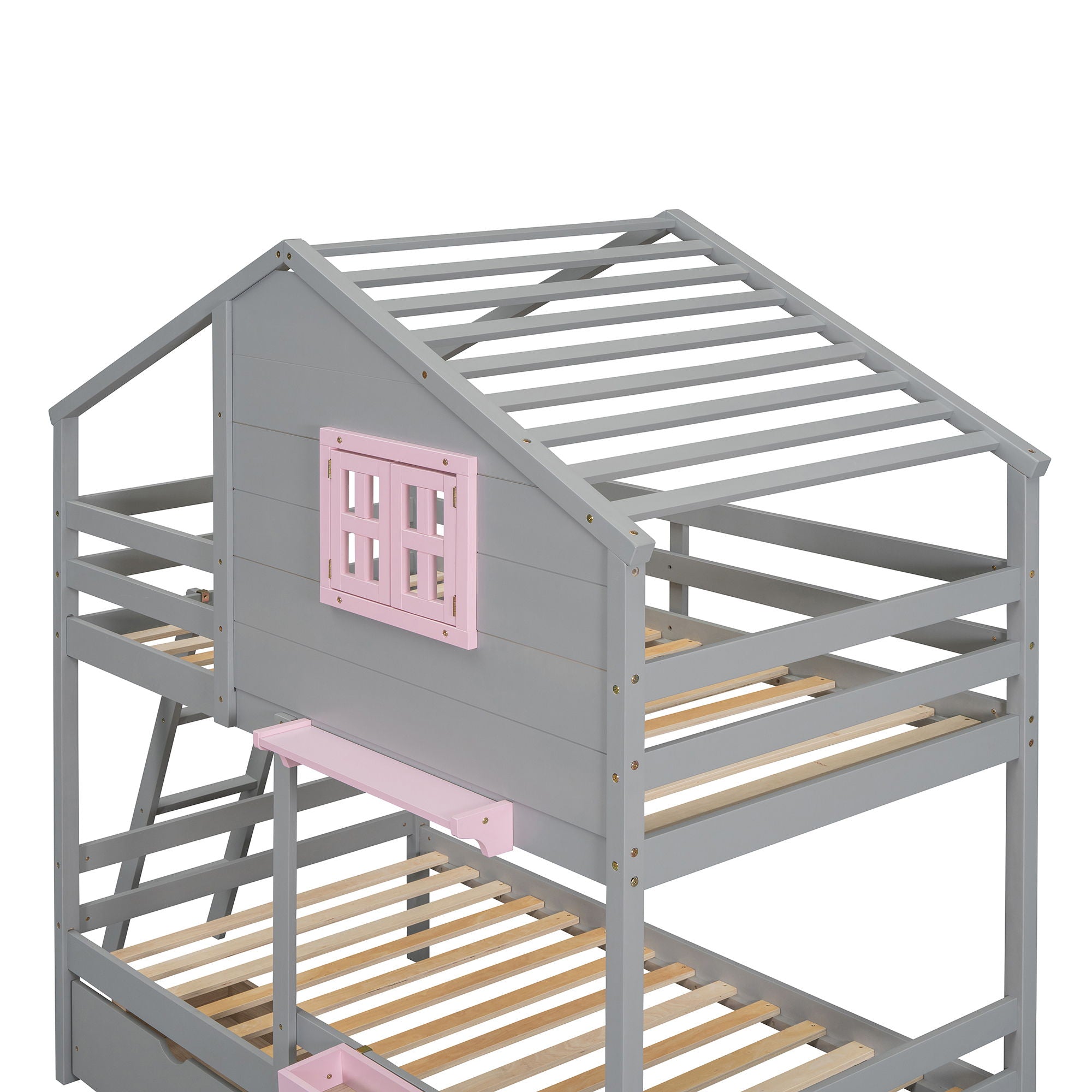 Bunk Bed With Playhouse Roof And Window