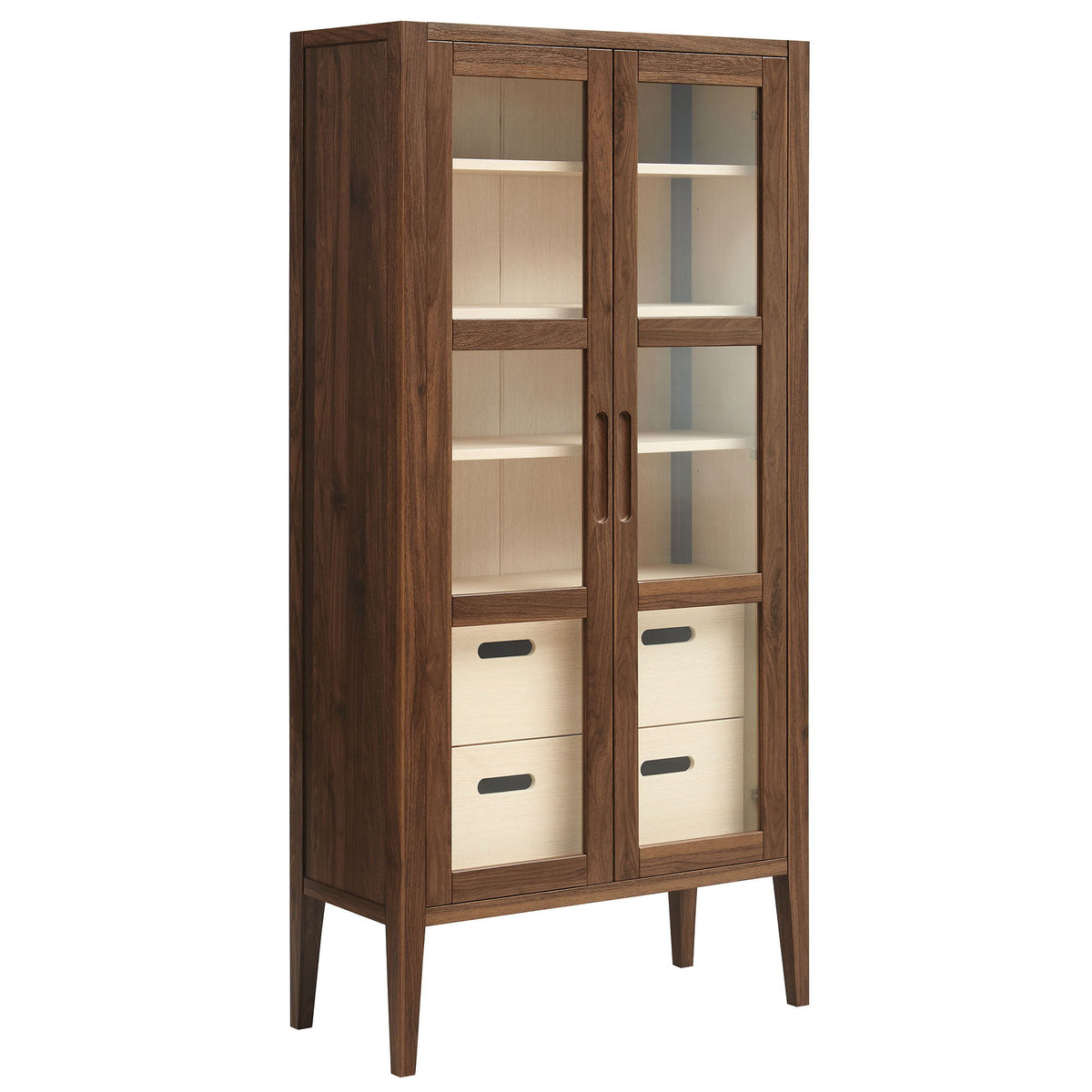 Nell 71" Glass Door Tall Display Storage Cabinet by Modway