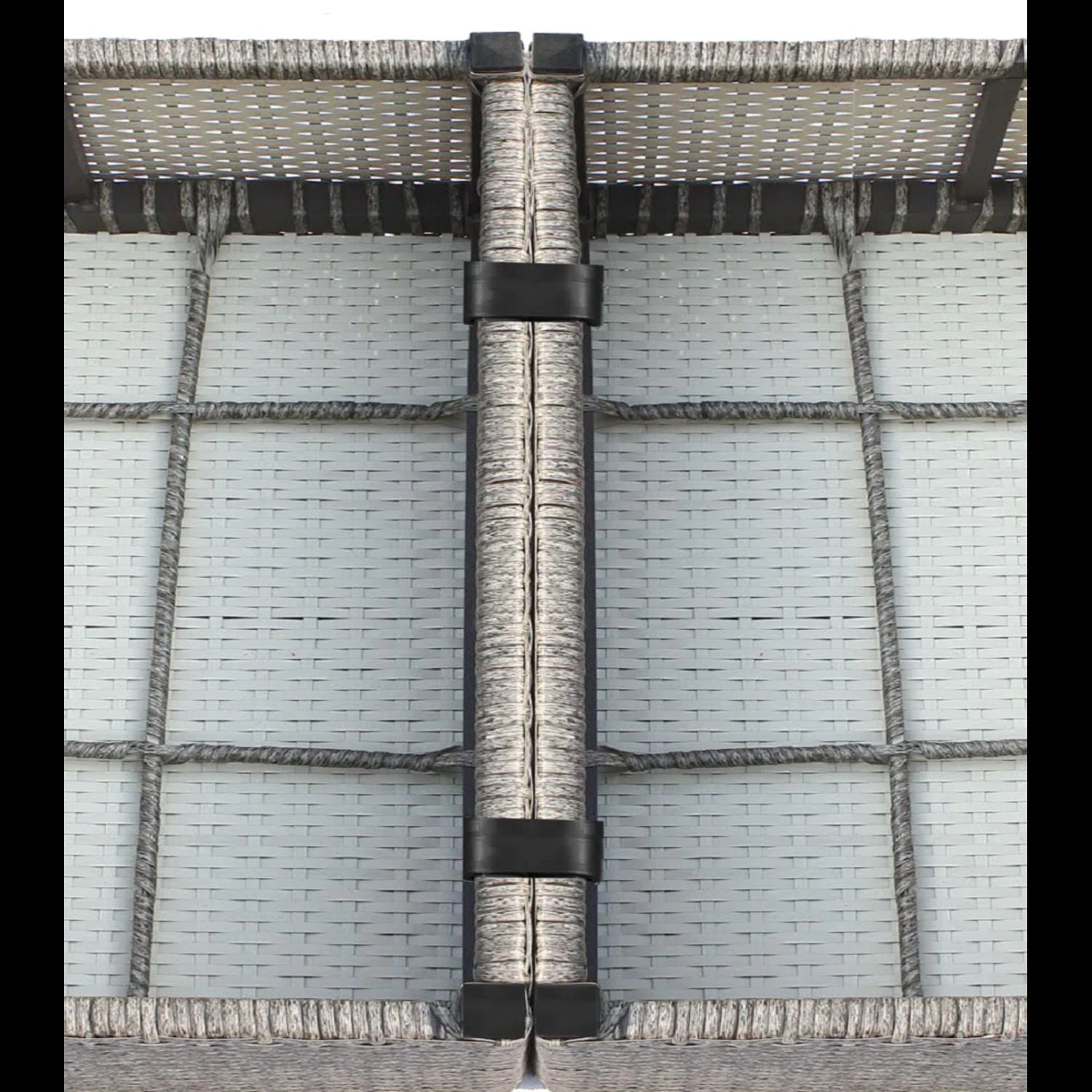 Seating Set With Cushions Handcrafted Wicker Design