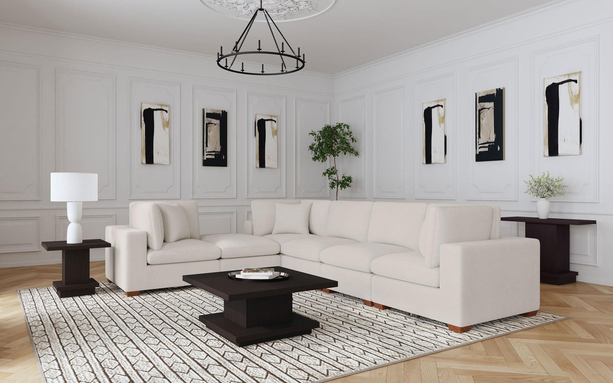 Lakeview Upholstered Corner Chair Ivory