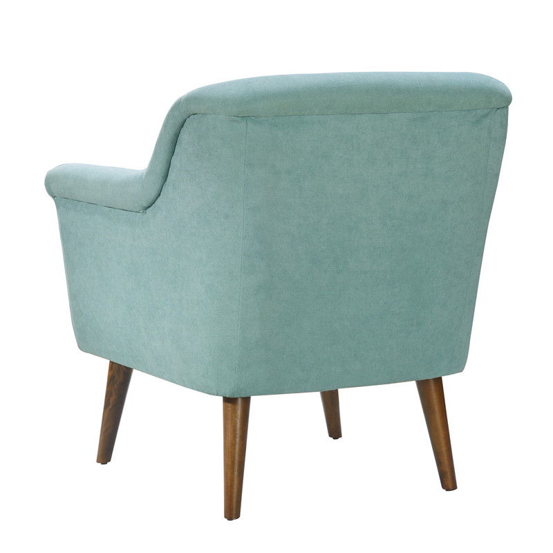 Shelby 31.5"W Aquamarine Teal Woven Fabric Oversized Armchair