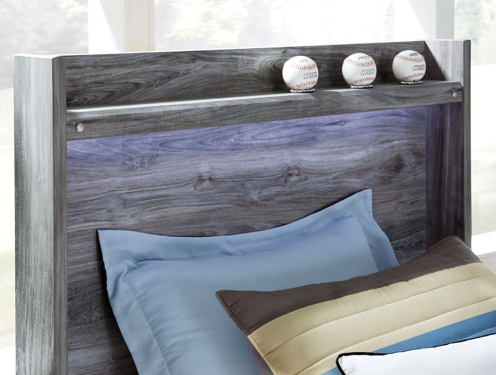Signature Design by Ashley® Baystorm - LED Panel Bed | Meri Furniture