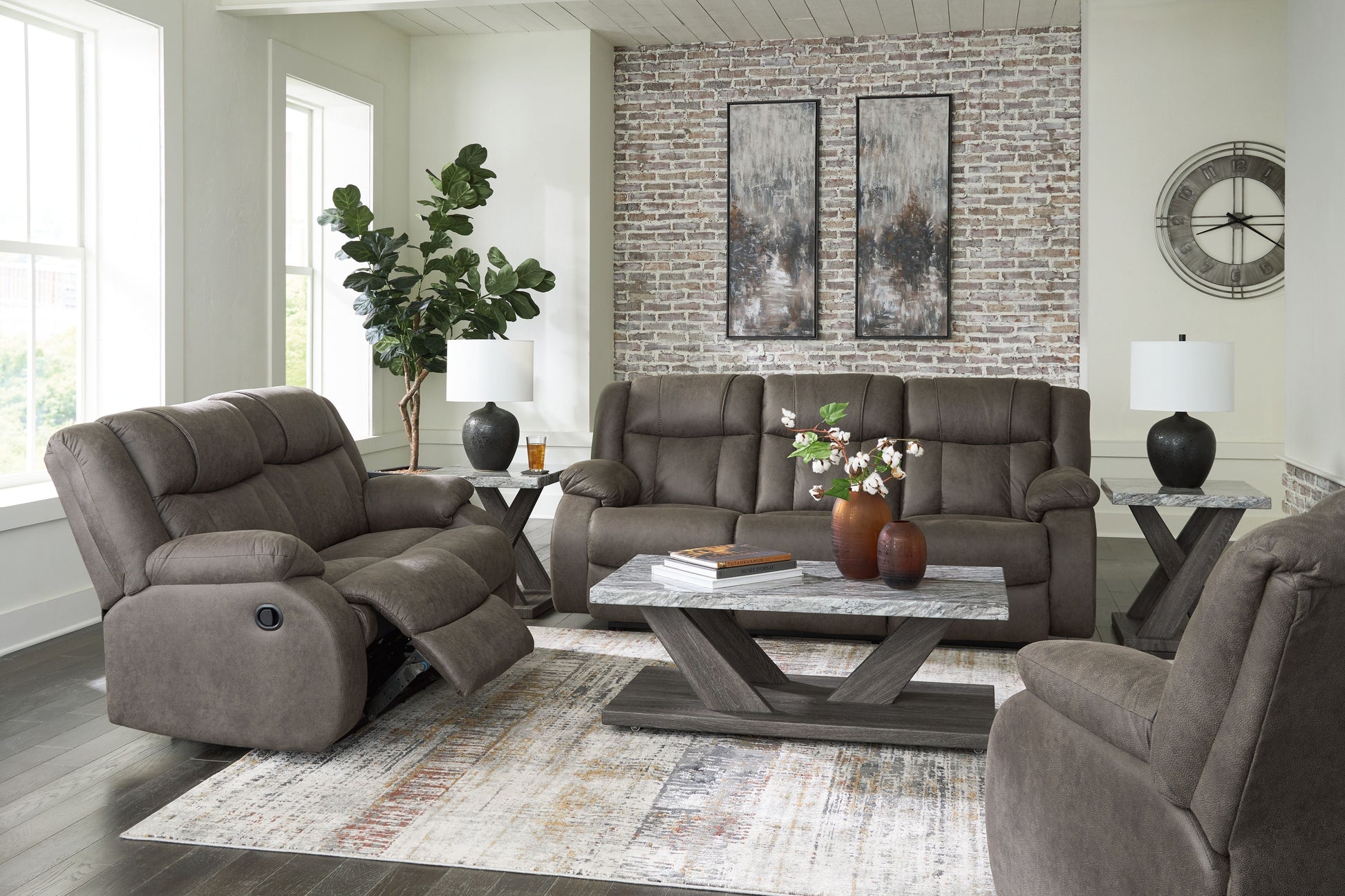 Signature Design by Ashley® First Base - Reclining Living Room Set | Meri Furniture