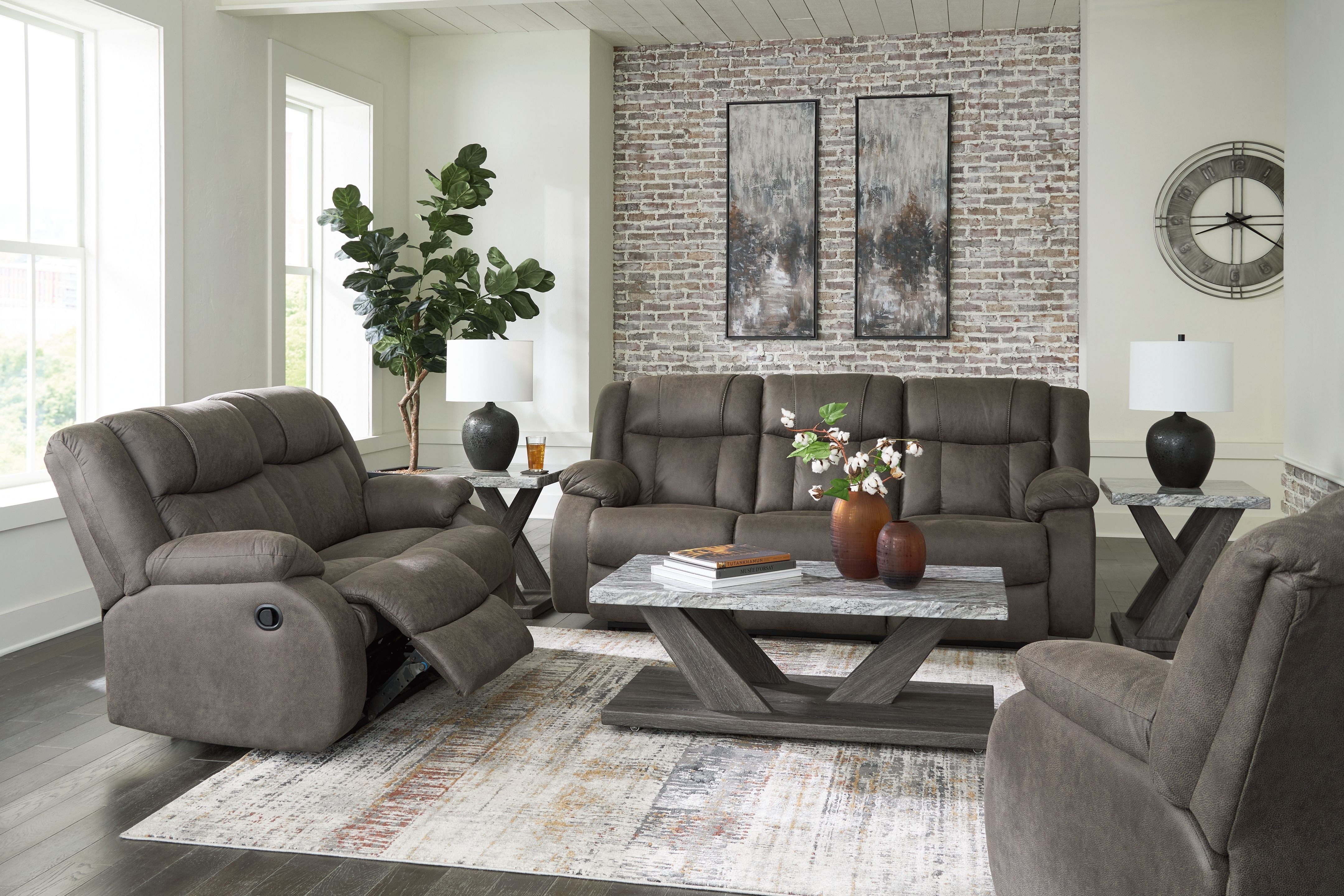 Signature Design by Ashley® First Base - Reclining Living Room Set | Meri Furniture