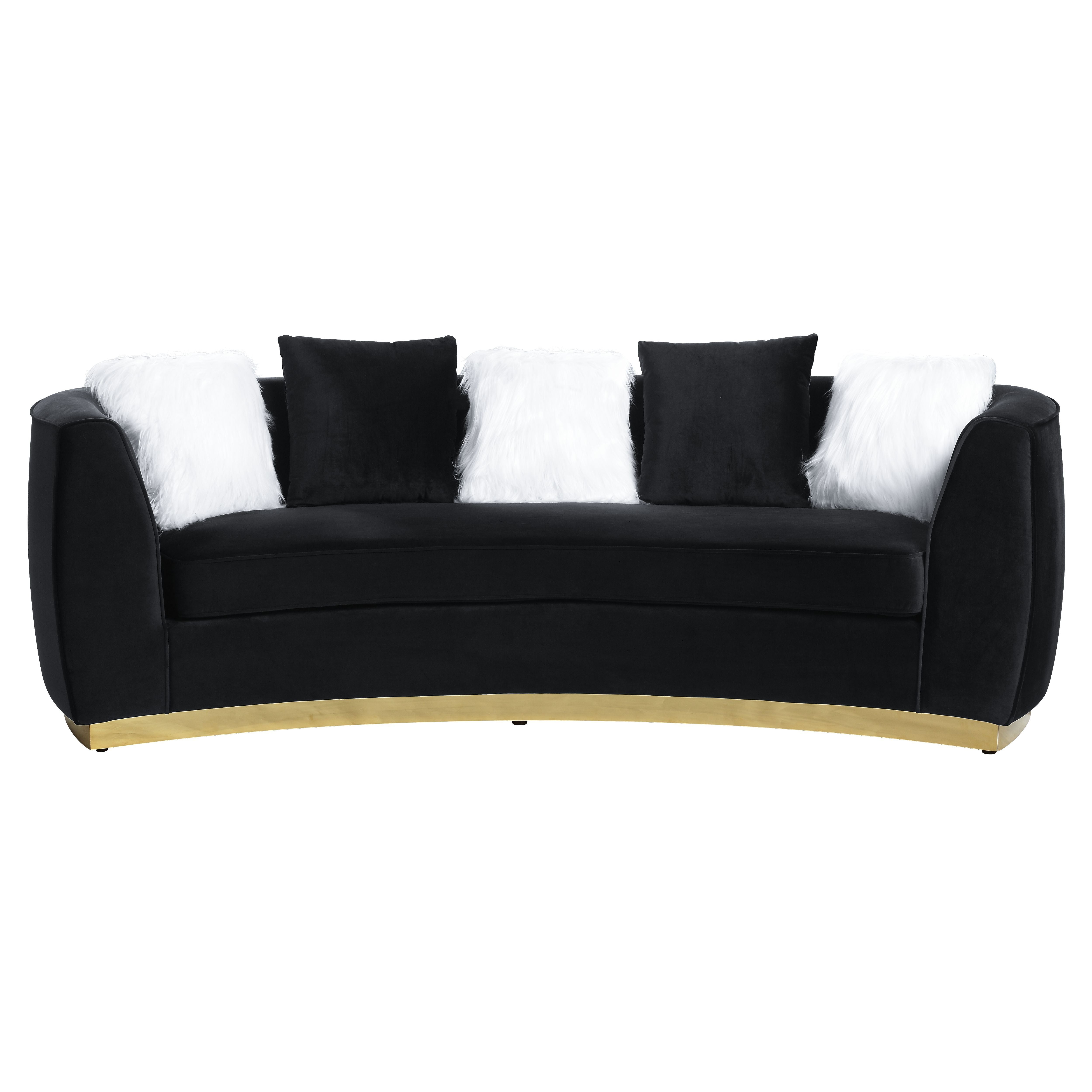 ACME Achelle - Sofa - Black Velvet | Meri Furniture