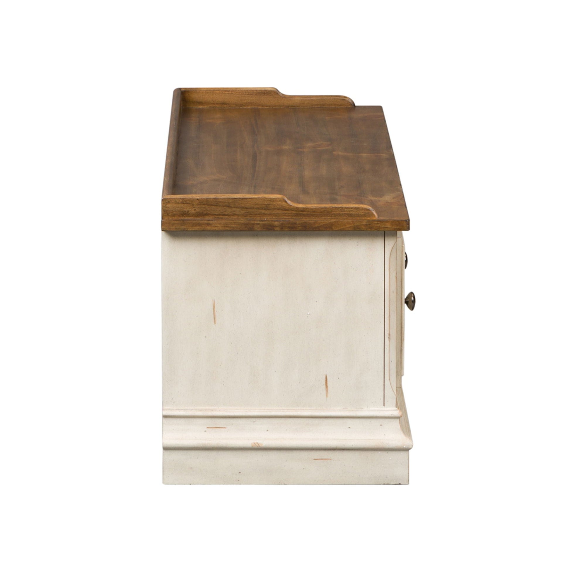 Liberty Furniture Morgan Creek - Storage Hall Bench - White | Meri Furniture
