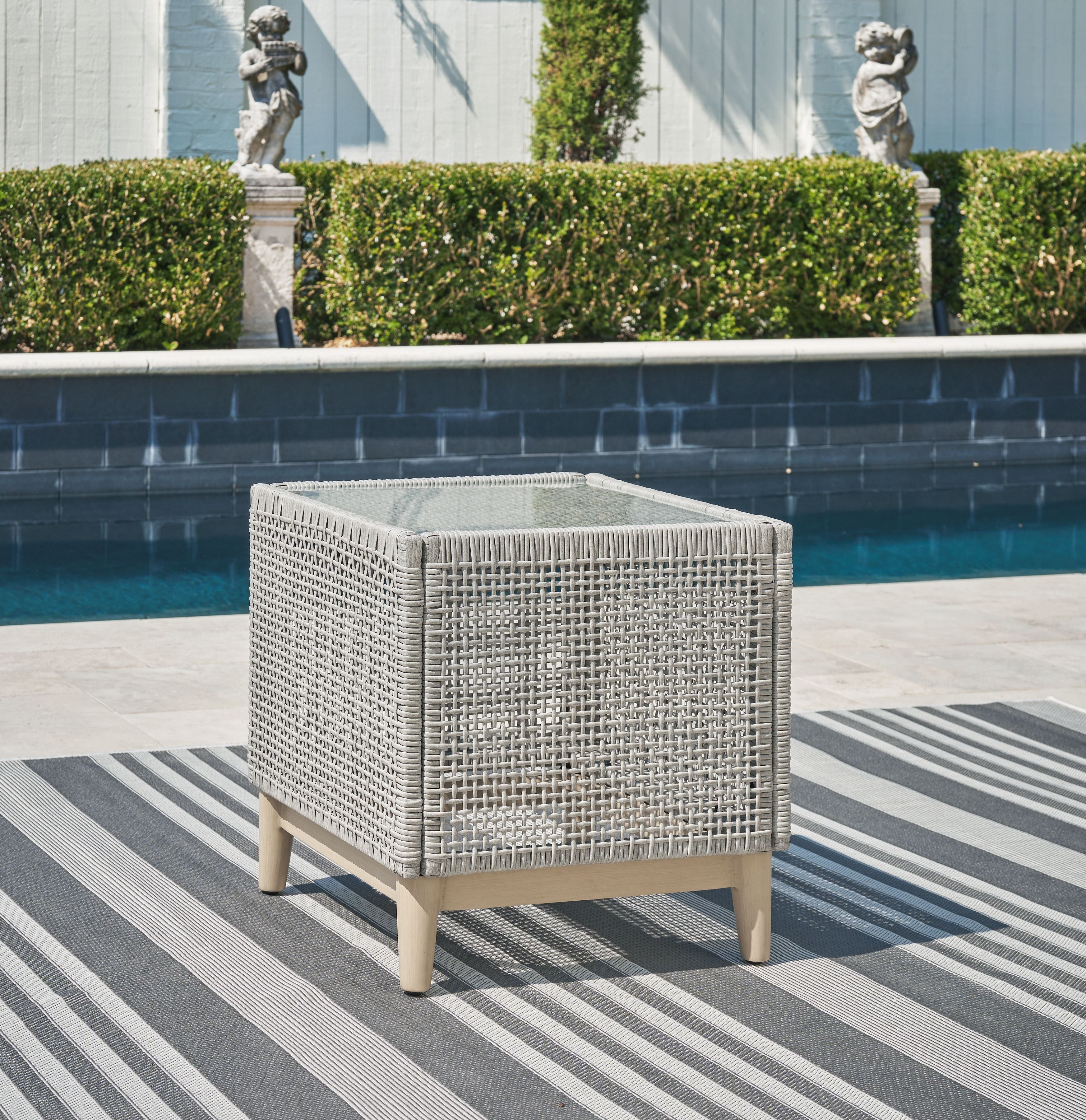 Signature Design by Ashley® Seton Creek - Gray - Square End Table | Meri Furniture