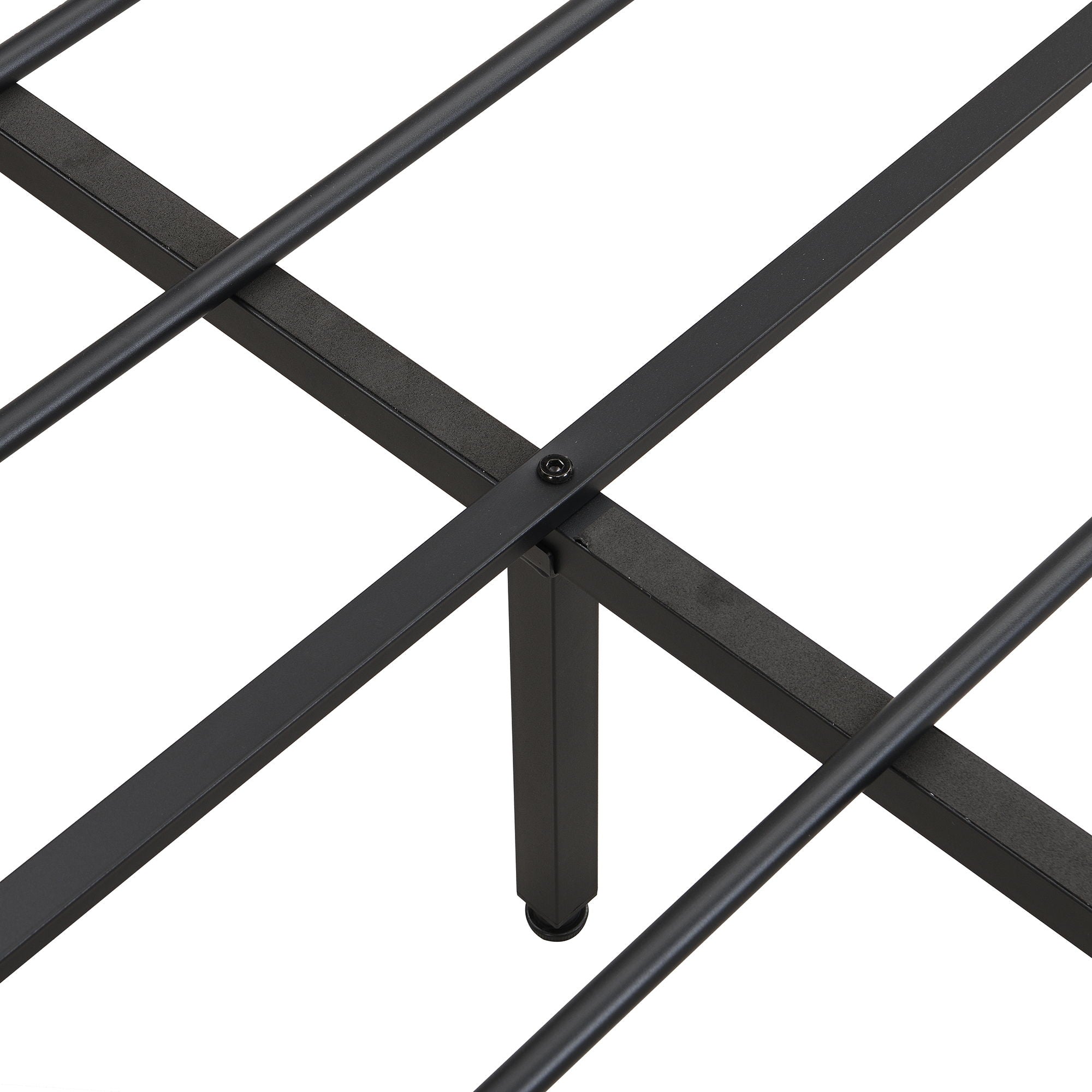 Modern Platform Bed Frame With Upholstered Storage Headboard, USB Ports