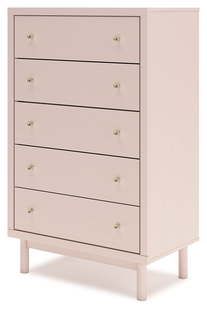 Signature Design by Ashley® Wistenpine - Blush - Five Drawer Chest | Meri Furniture