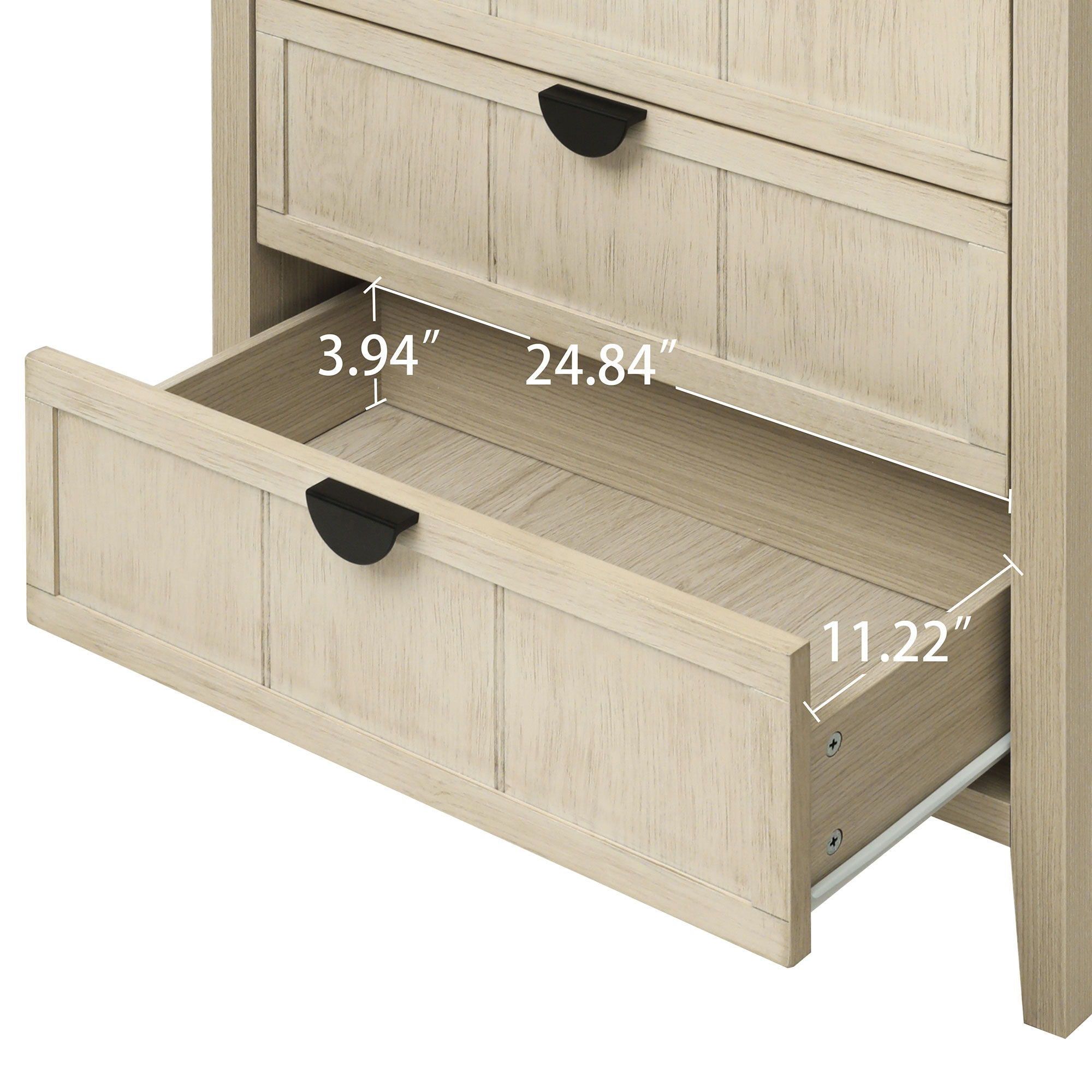 3 Drawer Cabinet, For Bedroom - Natural
