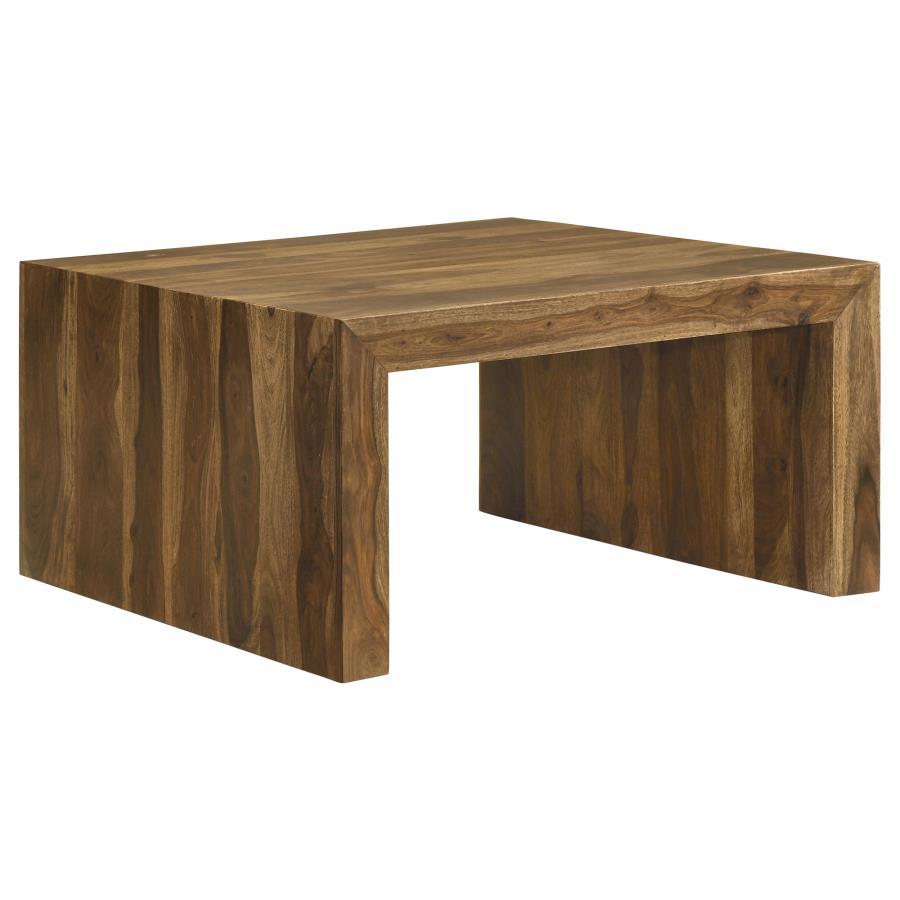 Coaster Fine Furniture Odilia - Square Solid Wood Coffee Table - Auburn | Meri Furniture
