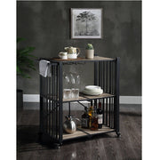 ACME Zudora - Folding Serving Cart - Black | Meri Furniture