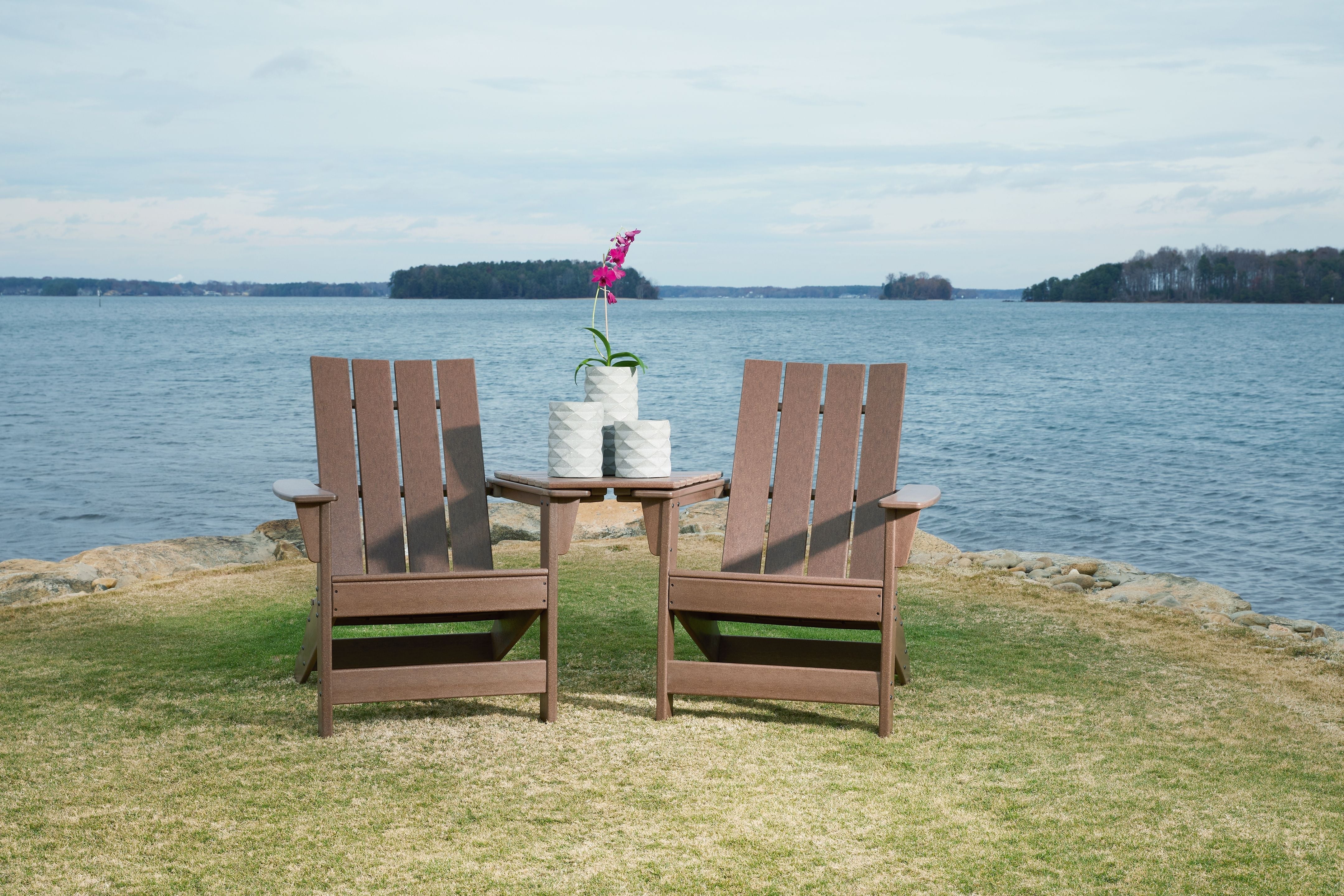 Signature Design by Ashley® Emmeline - Brown - 3 Pc. - Conversation Set | Meri Furniture