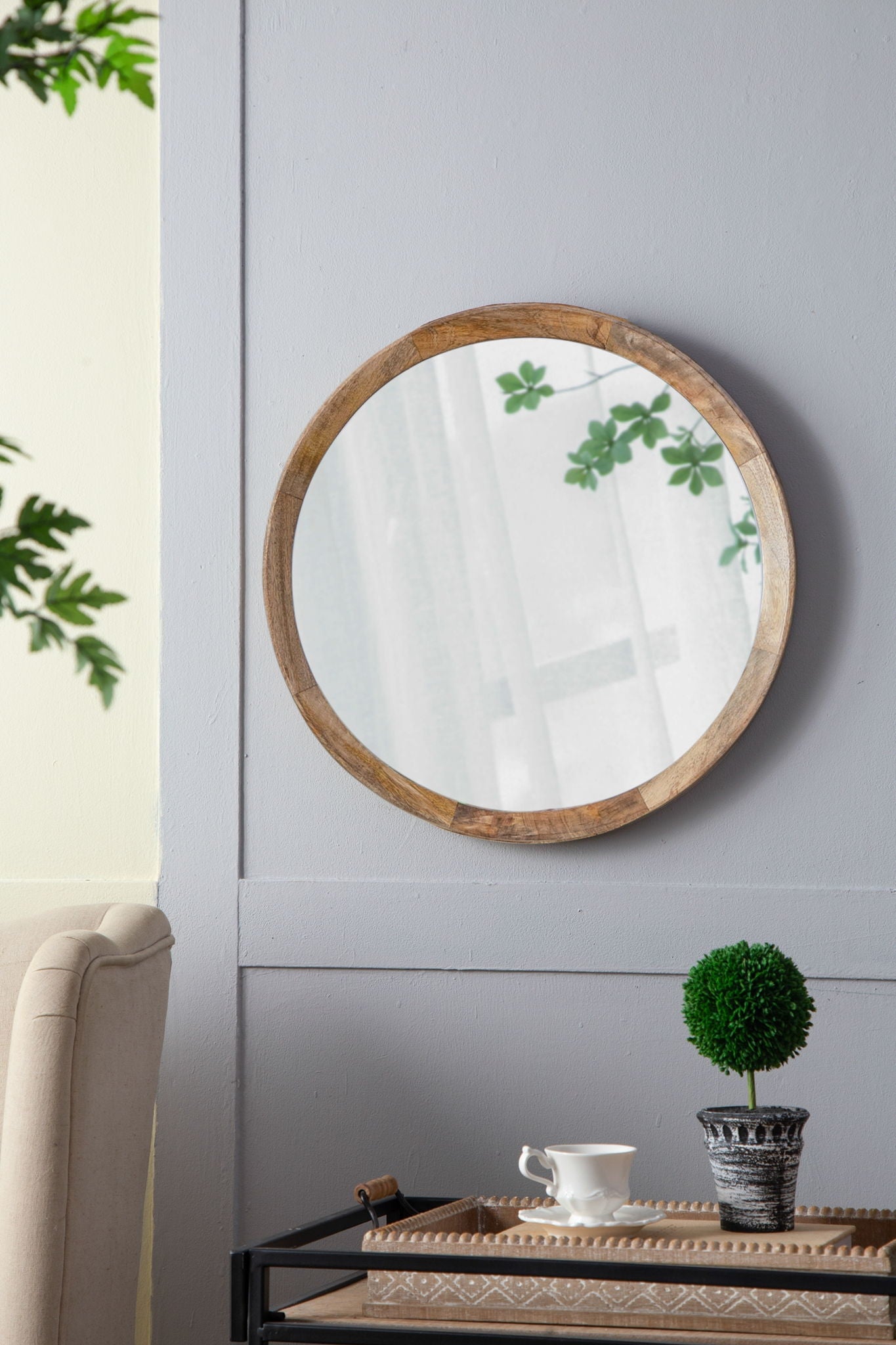 Transitional Decor Style Wall Mirror Decor With Frame For Bathroom