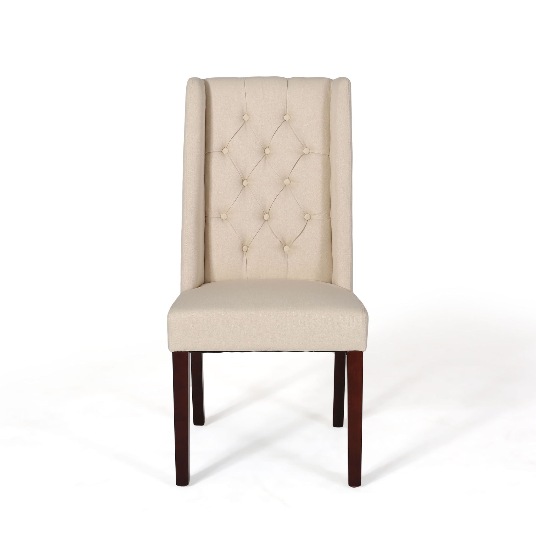 Sophisticated Tufted Dining Chair With High Back Design