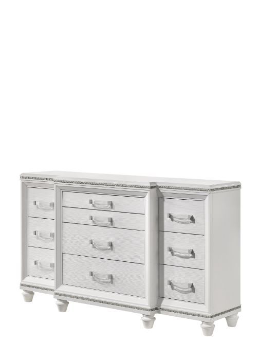 The clean lines and transitional look of the Sadie Dresser is an ideal addition to any bedroom.