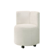 ACME Blayde - Side Chair With Swivel (Set of 2) - White Fabric | Meri Furniture