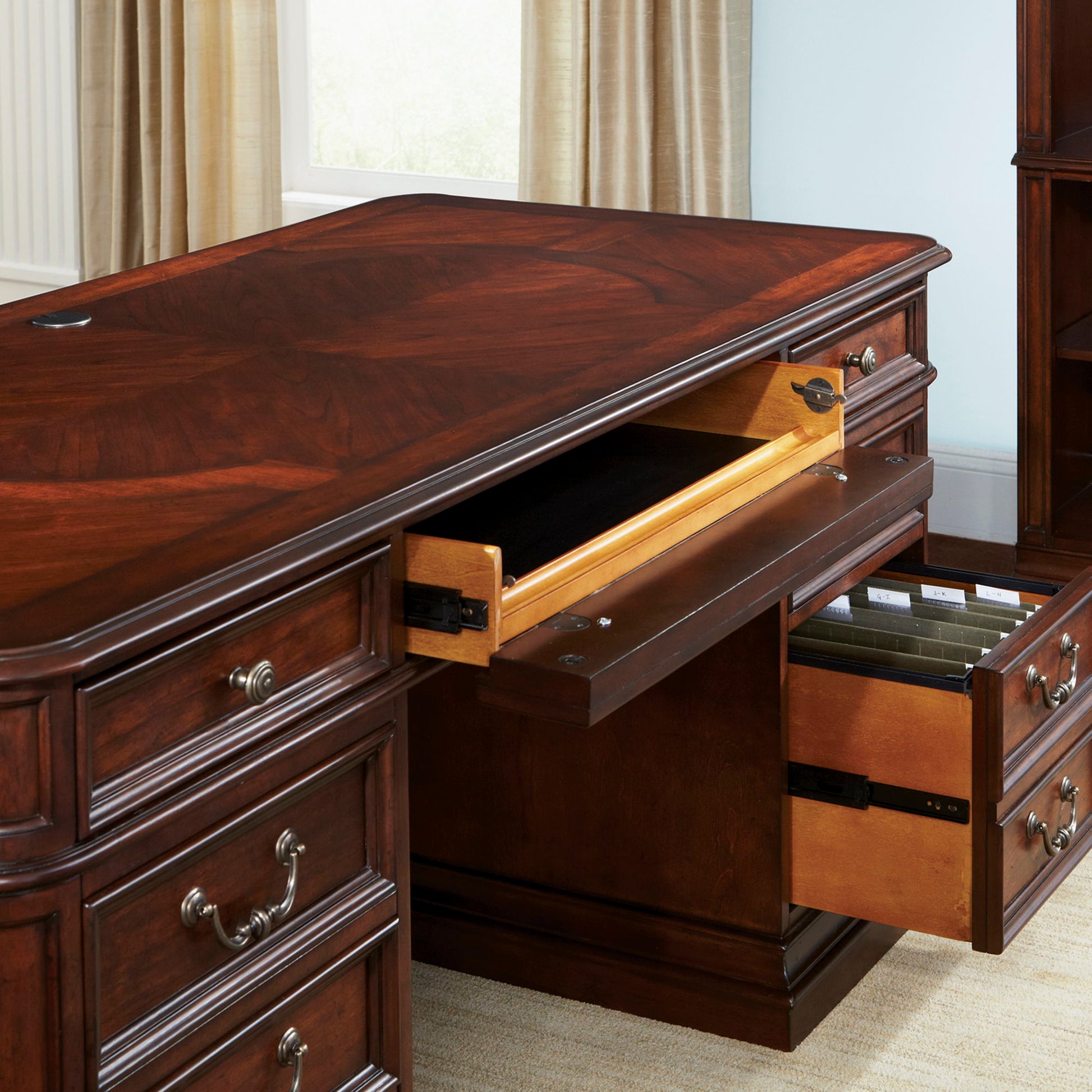 Liberty Furniture Brayton Manor - Jr Executive Desk - Dark Brown | Meri Furniture