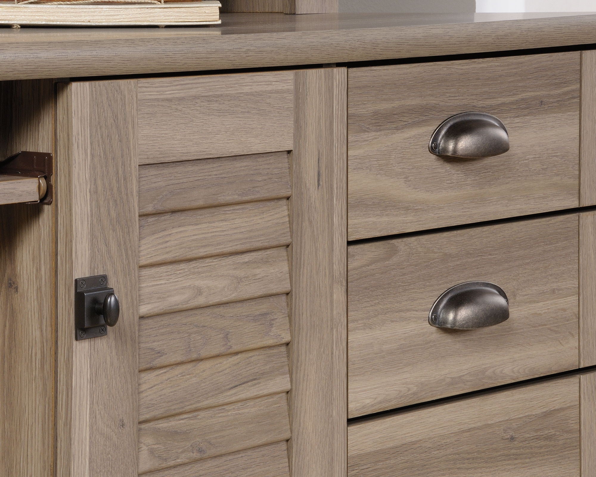 Computer Desk With Hutch Salt Oak