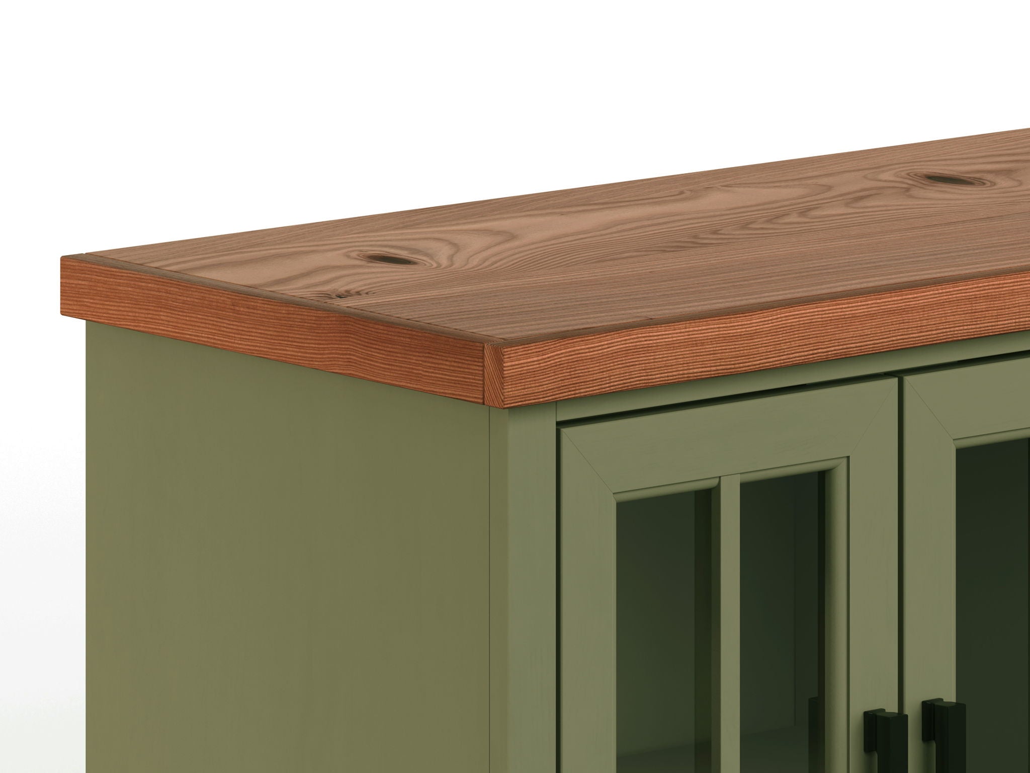 Vineyard - 97" Fireplace TV Stand Console For TVs Up To 100" - Sage Green And Fruitwood Finish