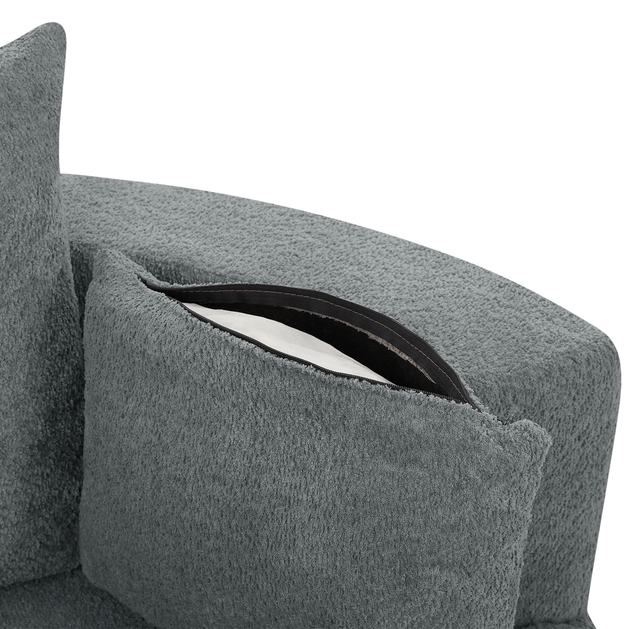 360° Swivel Accent Barrel Chair With 3 Removable Pillows For Living Room