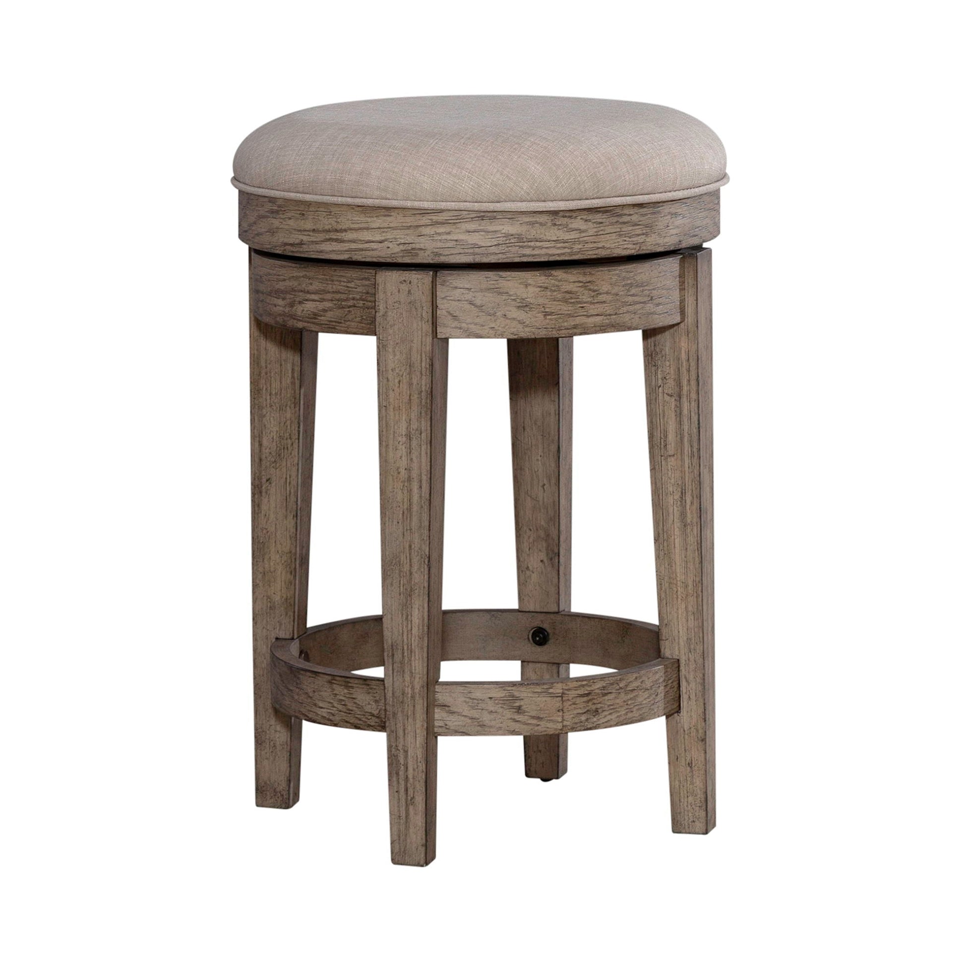 Liberty Furniture City Scape - Upholstered Swivel Console Stool - Burnished Beige | Meri Furniture