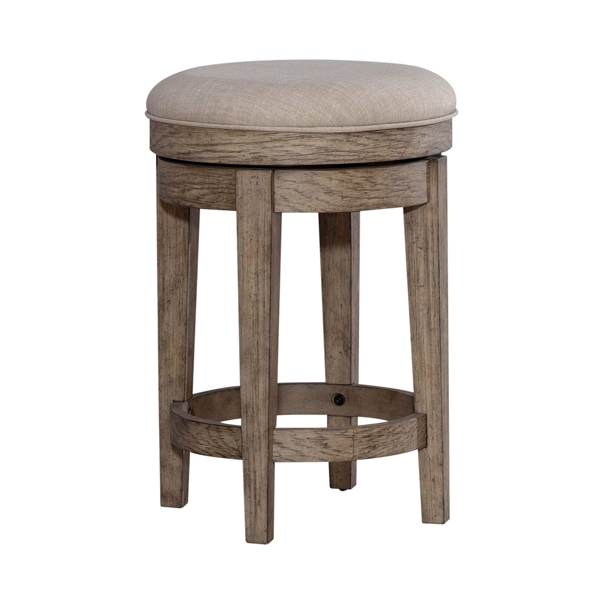 Liberty Furniture City Scape - Upholstered Swivel Console Stool - Burnished Beige | Meri Furniture