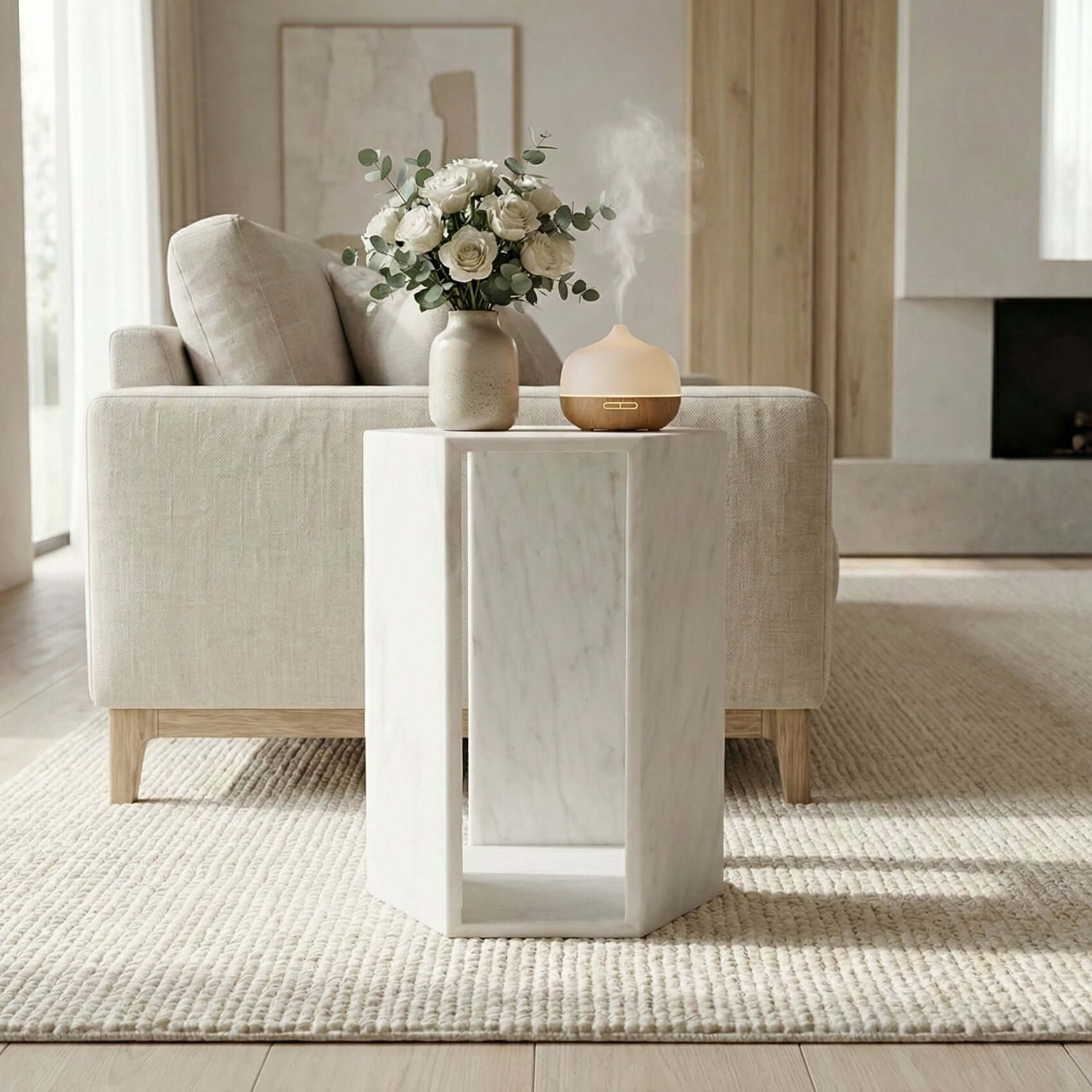 Modern Minimalist Hexagon Side Table