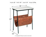 Etanbury - Brown / Black/white - Accent Table