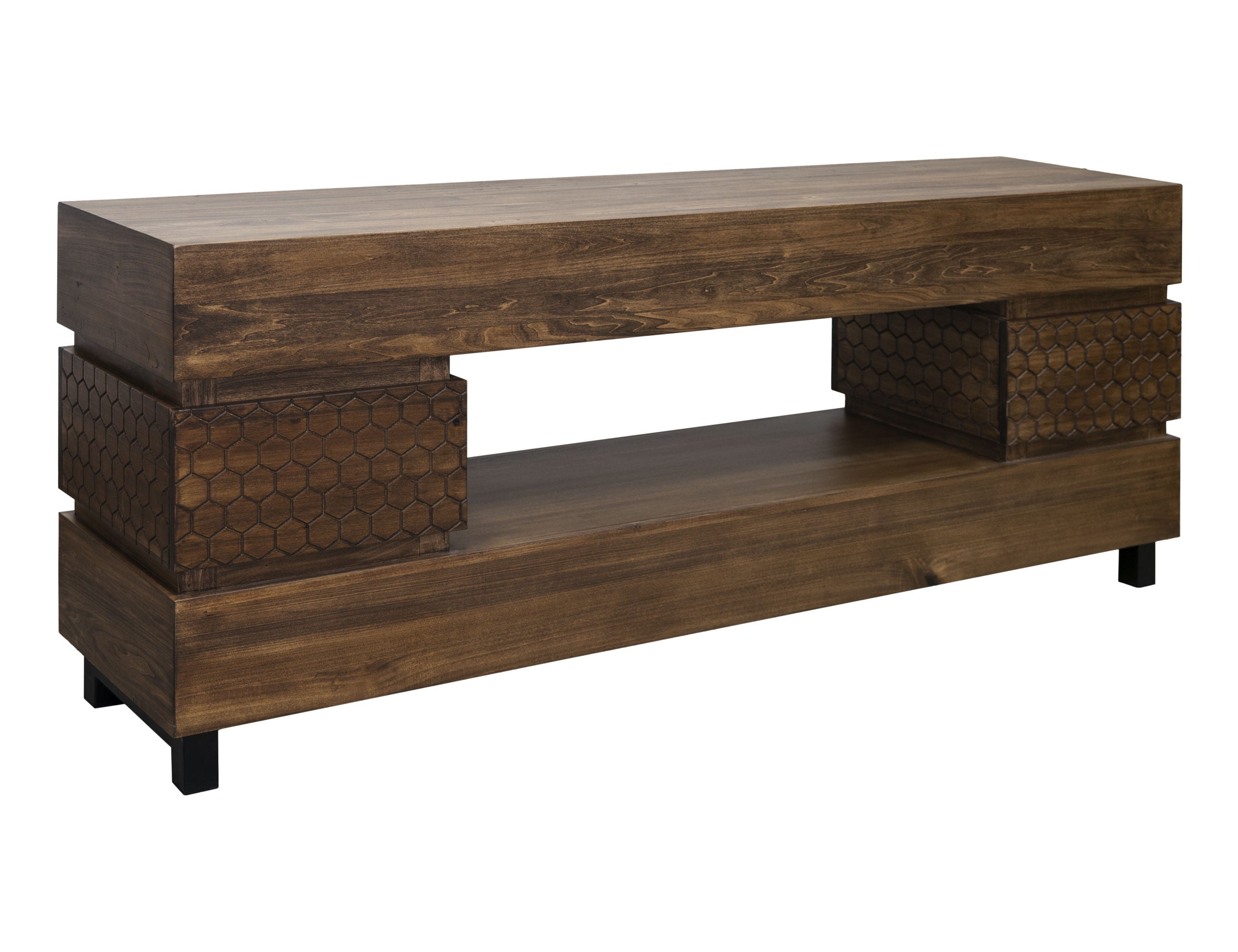 International Furniture Direct Honey - 2 Drawers TV Stand - Barrel Brown | Meri Furniture