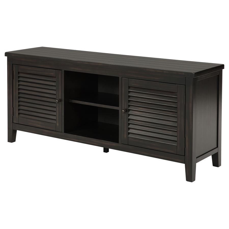 Concord - 2-Door TV Stand Console - Distressed Java