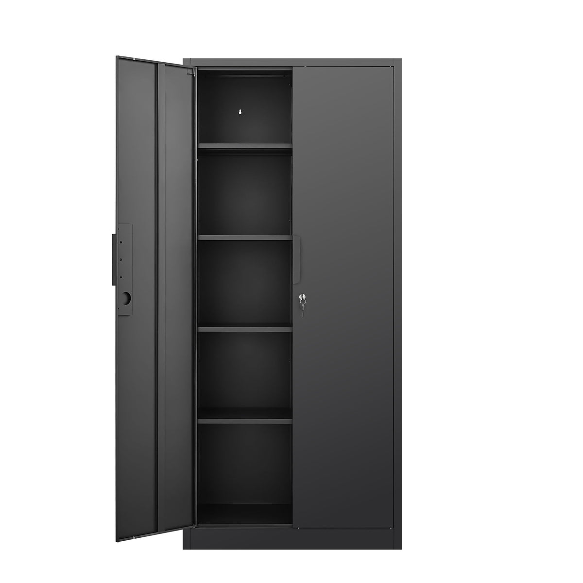 2 Door File Cabinet With Lock, 4 Adjustable Shelves, Heavy-Duty