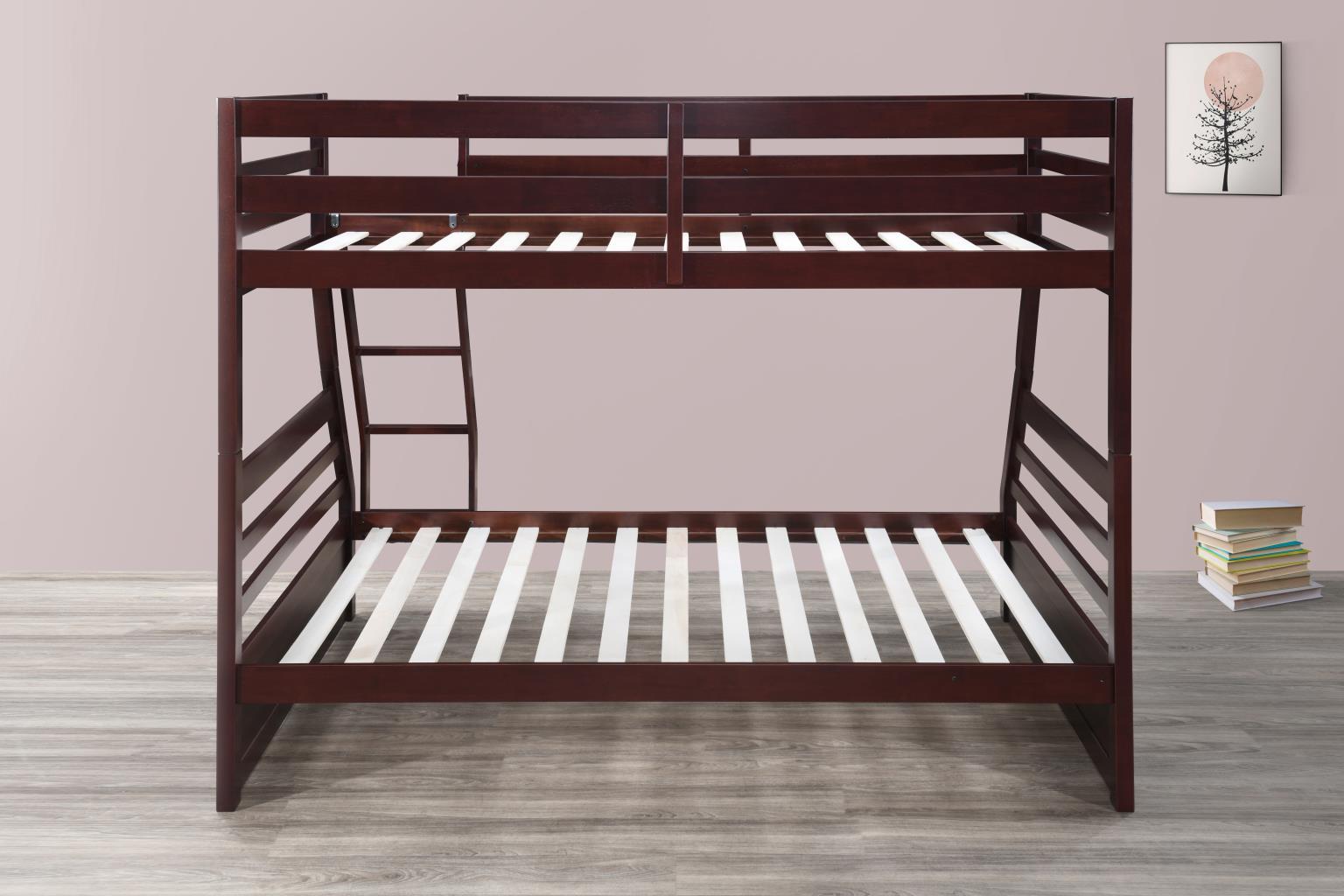S091 - Twin / Full Bunk Bed - Brown