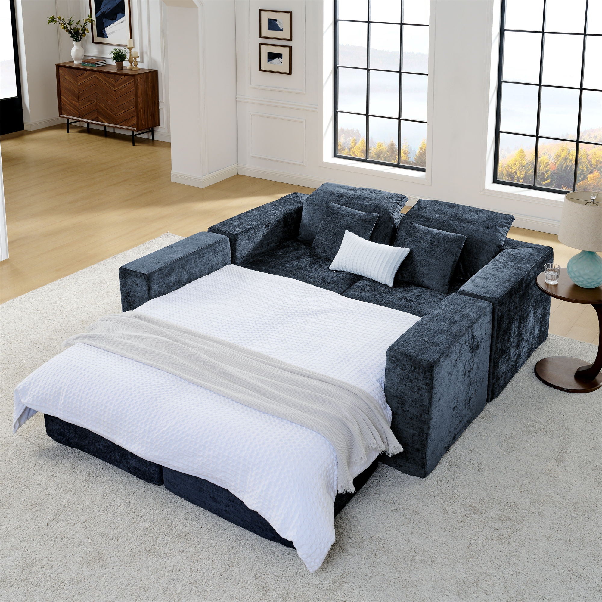 Modern Minimalist Cloud Sectional Couch With Comfy Chaise, U Shaped Modular Sofa