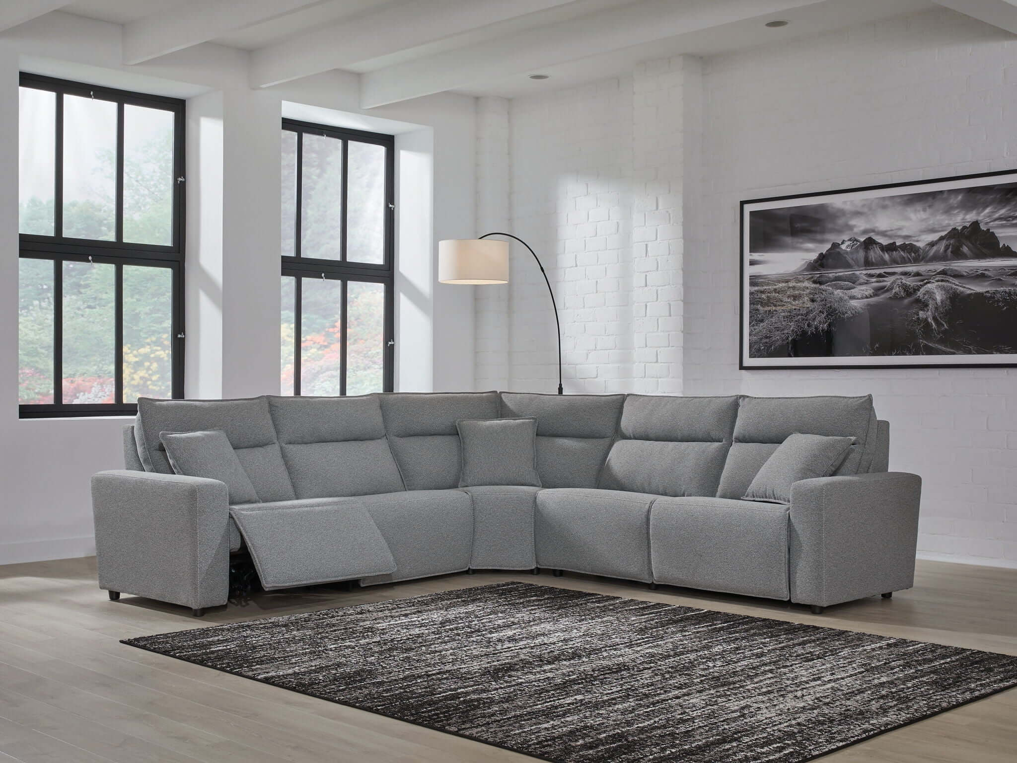 ModMax II - Salt And Pepper - Reclining Sectional