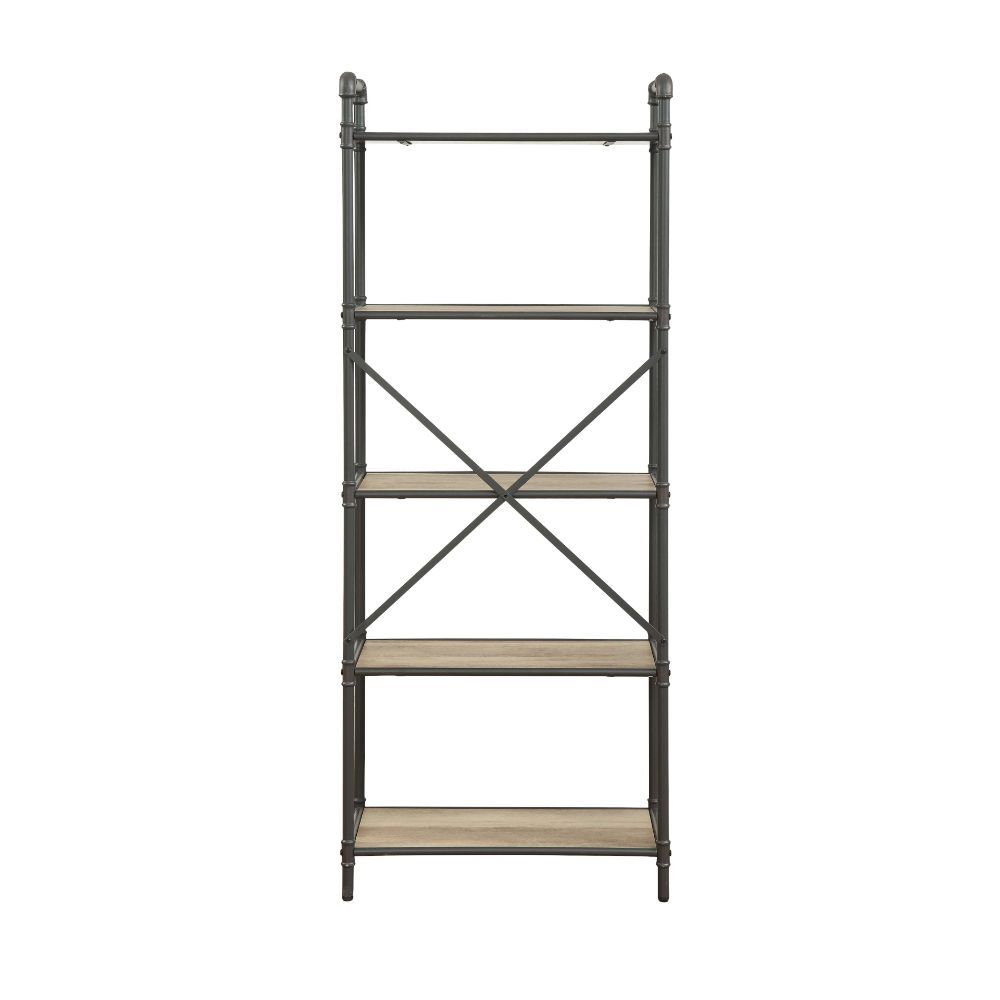 ACME The Itzel Bookcase is functionally designed to enhance your Decor. Organize your essentials with this unique, stylish bookcase. Different level contoured shelves and a versatile construction highlight this beautiful bookcase. Some Assembly Required.