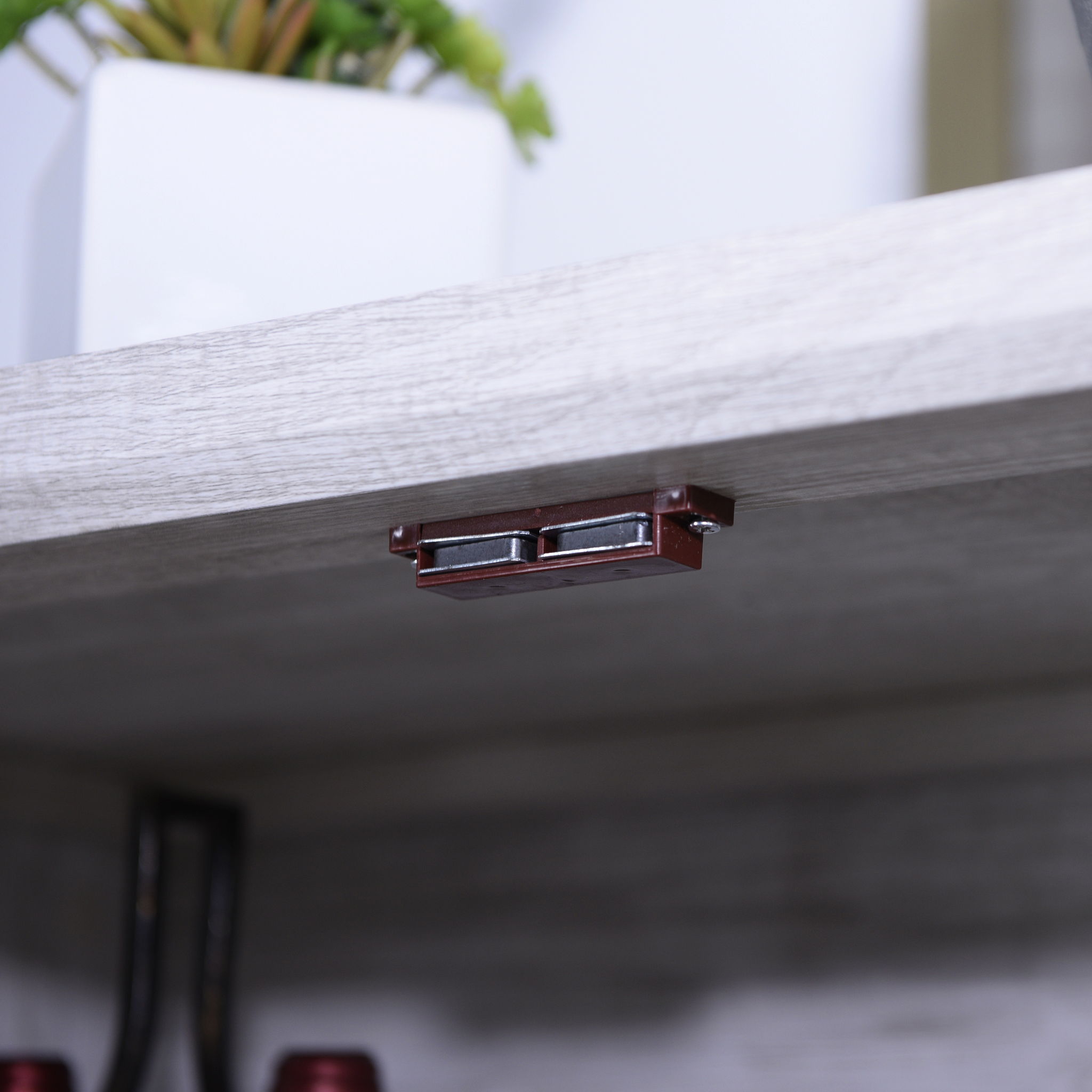 Modern Sideboard Buffet With 4 Mirrored Doors, Adjustable Shelves